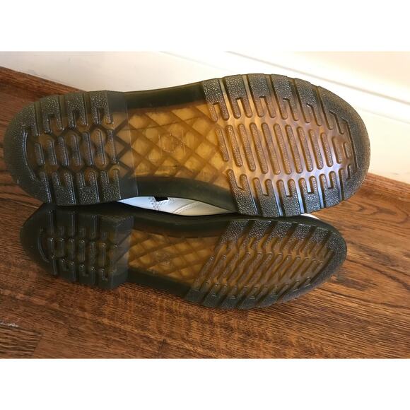 Dr. Martens White Leather Slip On Side Zip 2976 Chelsea Ankle Boot Womens 7 - Picture 10 of 12